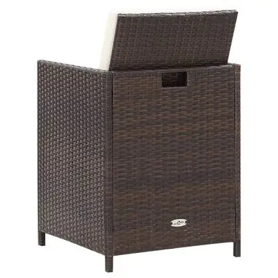 Rattan Cushioned Chairs with Glass Table Furniture