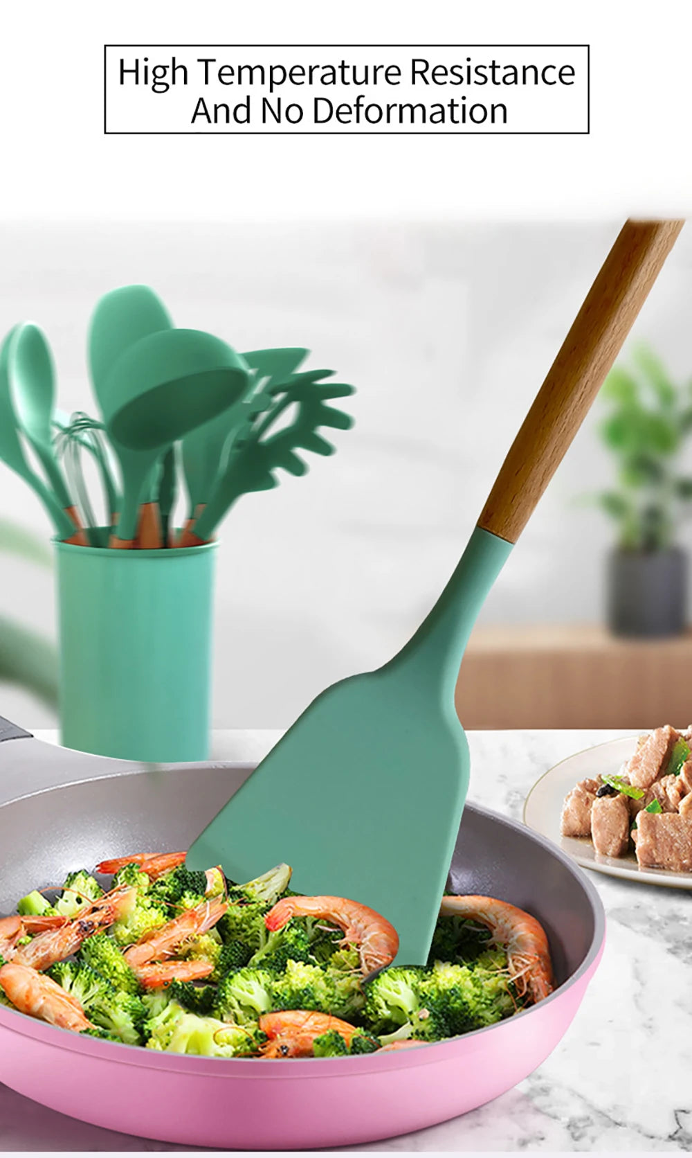 Silicone Kitchenware Cooking Utensils Set Non-stick