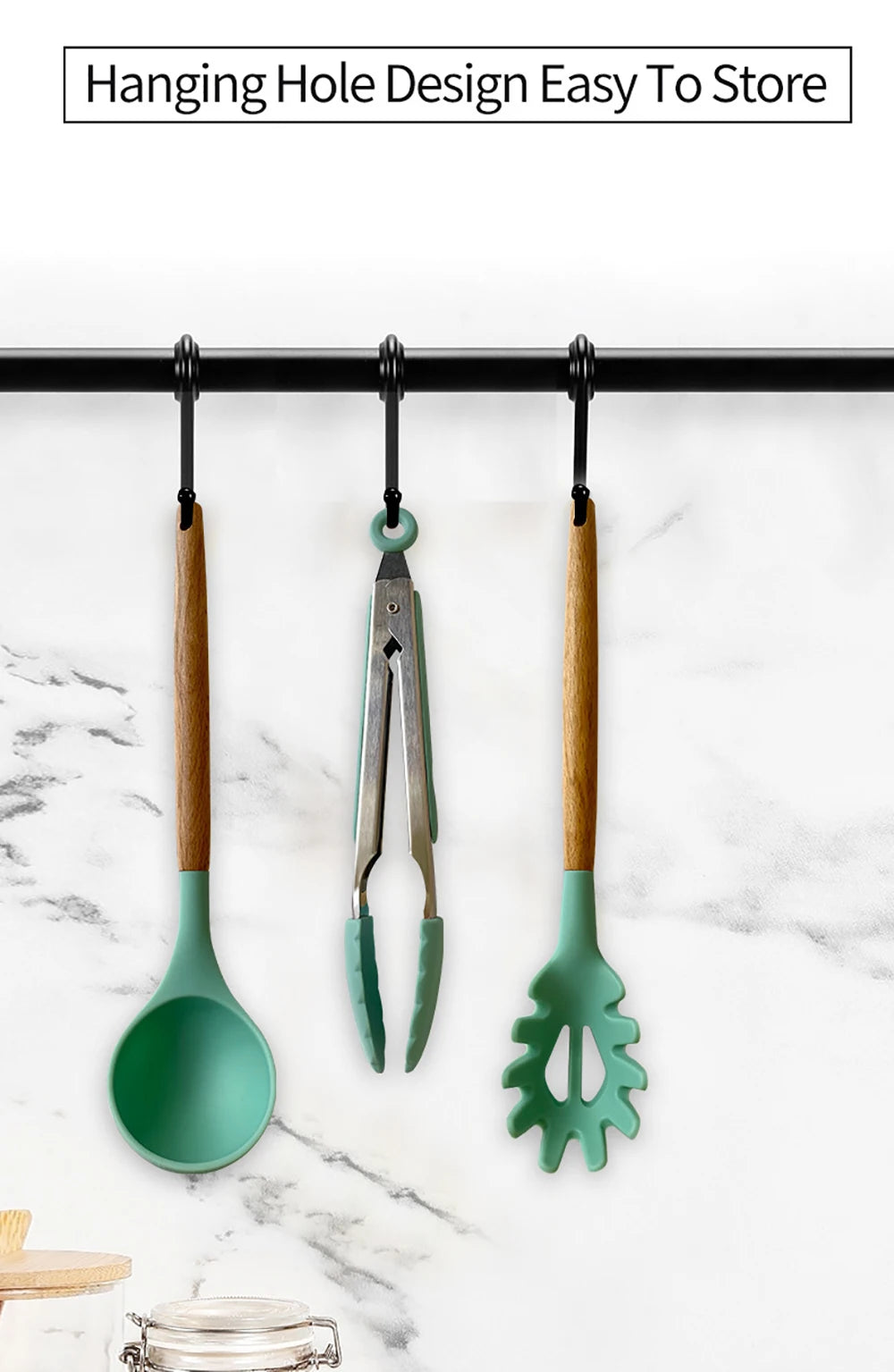 Silicone Kitchenware Cooking Utensils Set Non-stick