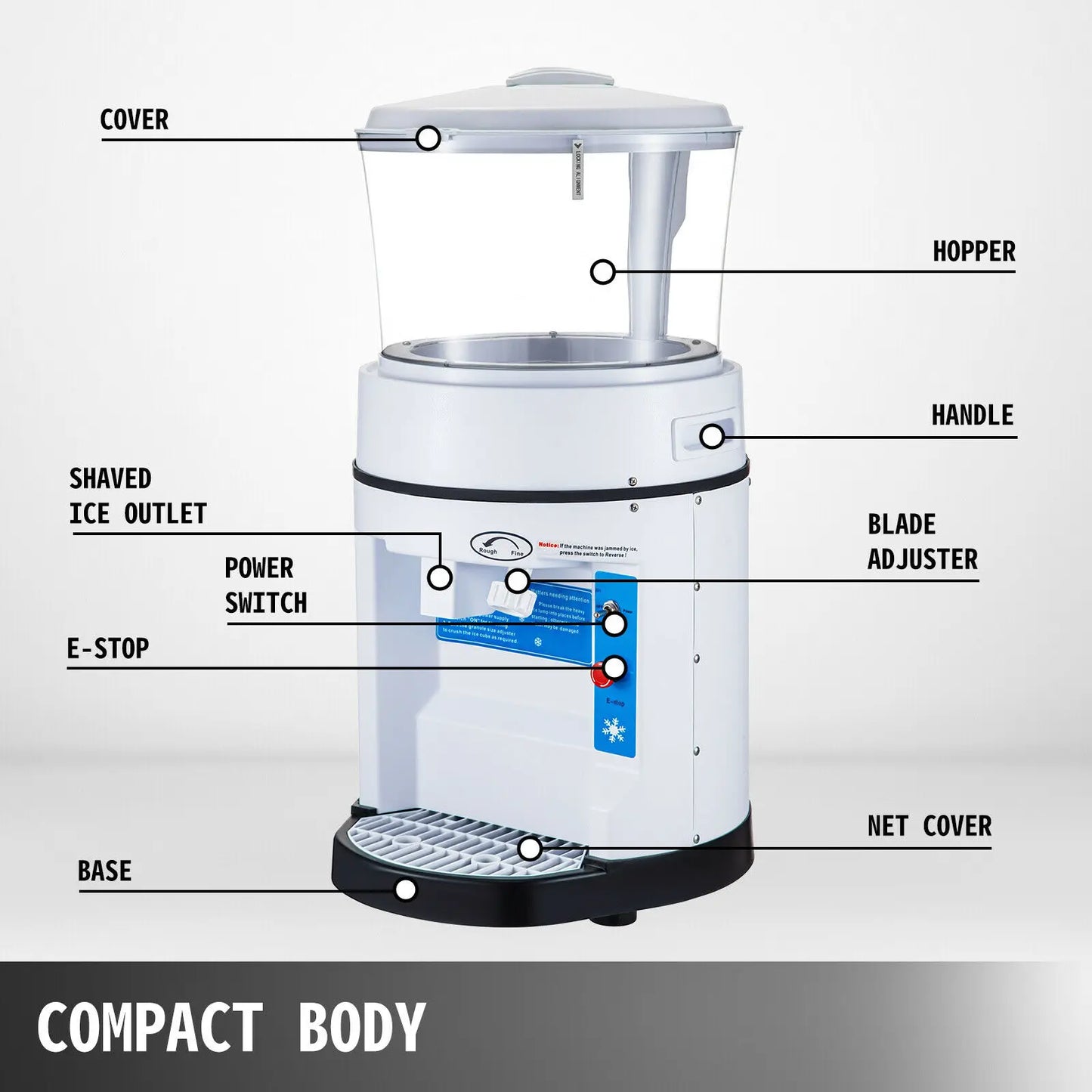 Ice Shaver Snow Cone Machine Home or Commercial