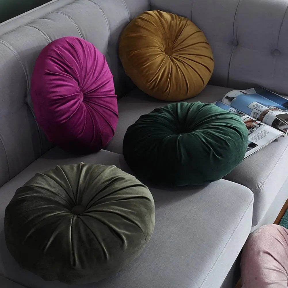 Velvet Round Seat Cushion
