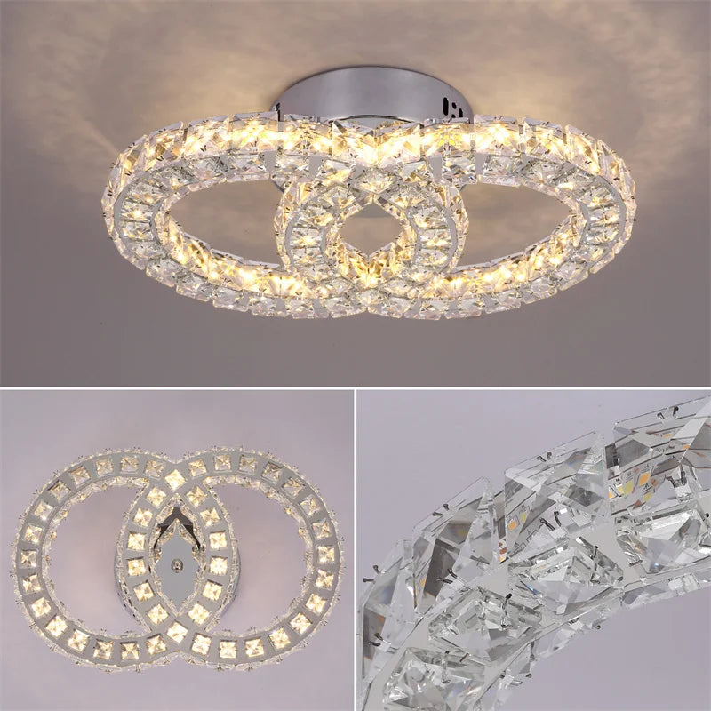 Crystal Led Ceiling Light Modern Chandelier