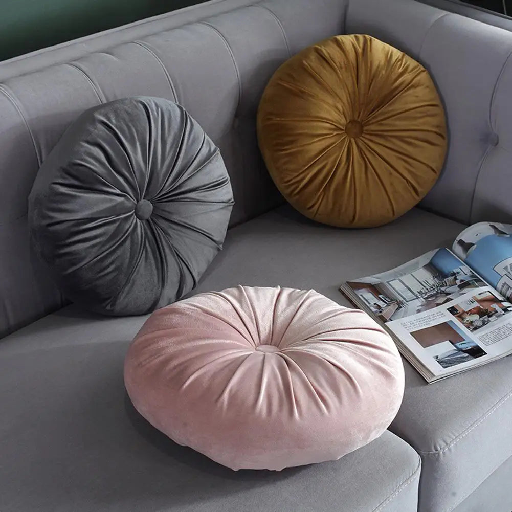 Velvet Round Seat Cushion