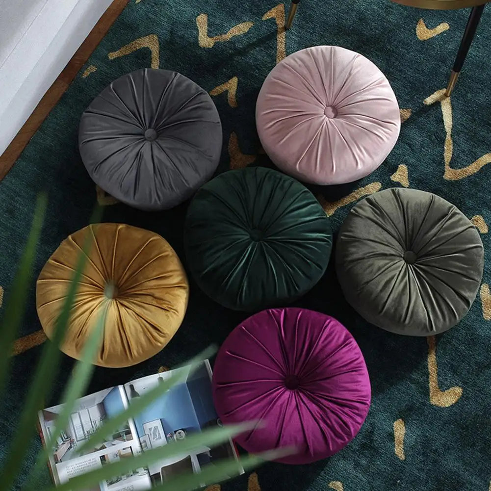 Velvet Round Seat Cushion