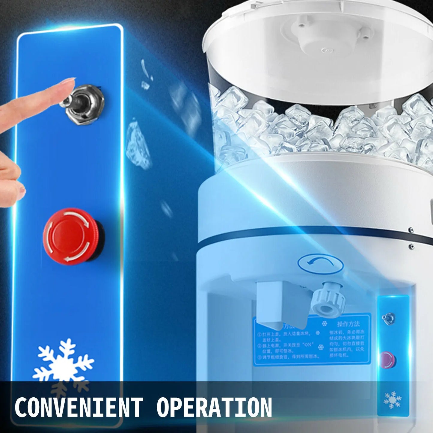 Ice Shaver Snow Cone Machine Home or Commercial