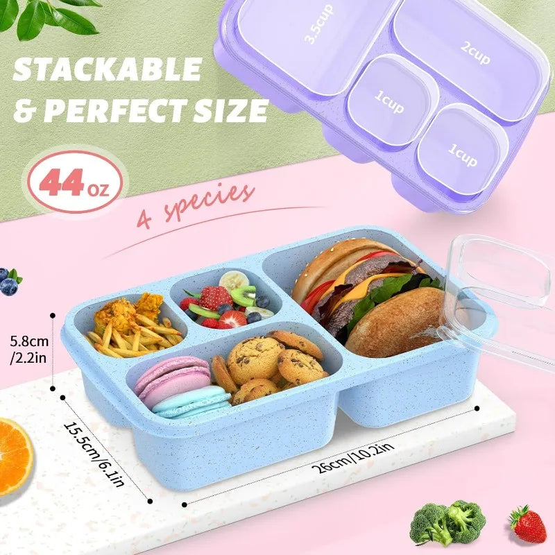 4 Pack Meal Prep Container Microwave Safe