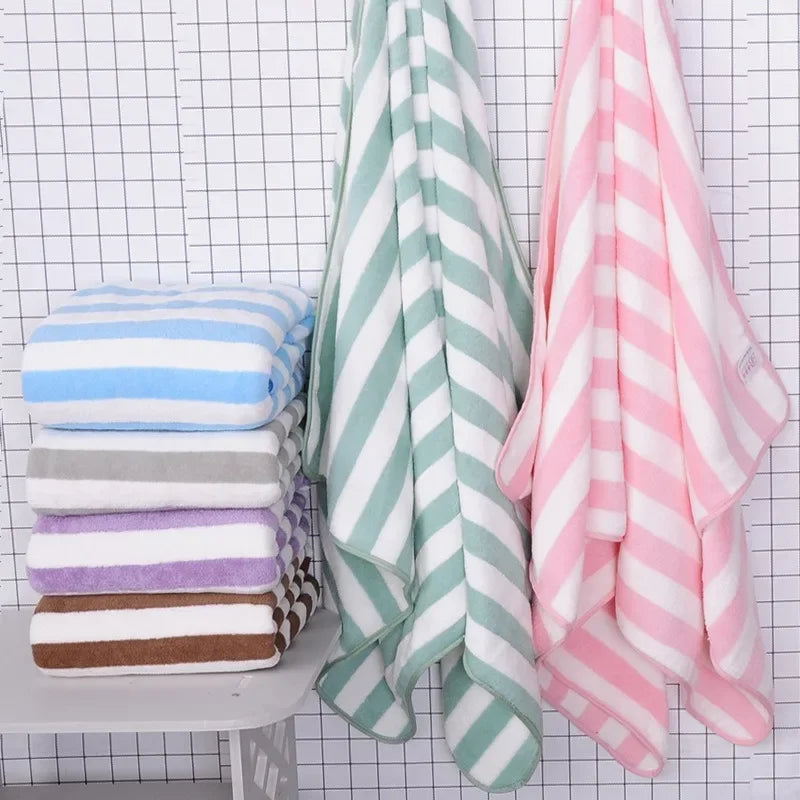 Large Stripe Bath Towels