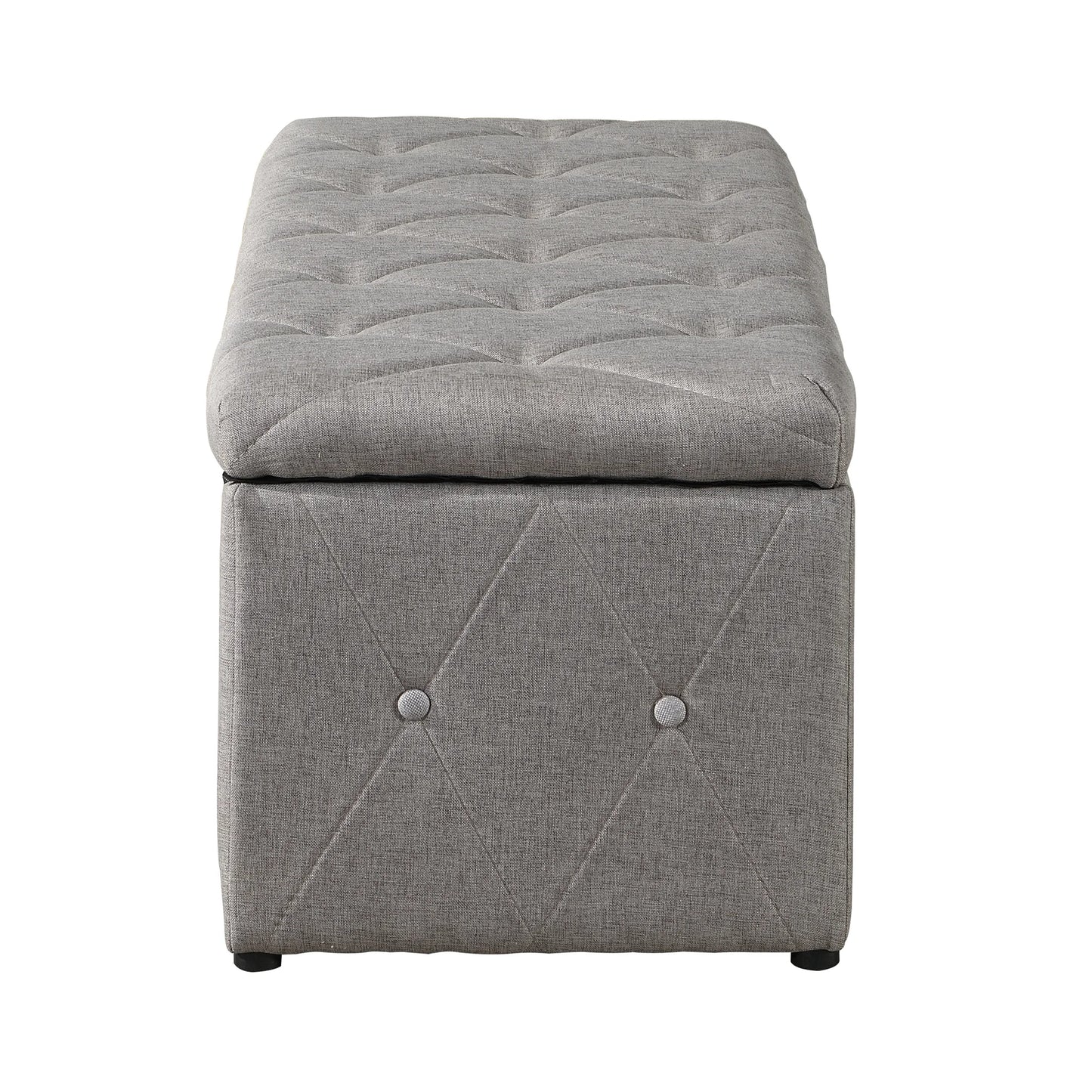 3 Piece Velvet Ottomans with Rectangular Storage