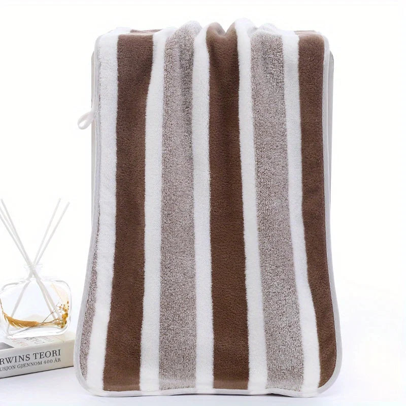 2-Piece Striped Bath and Hand Towels