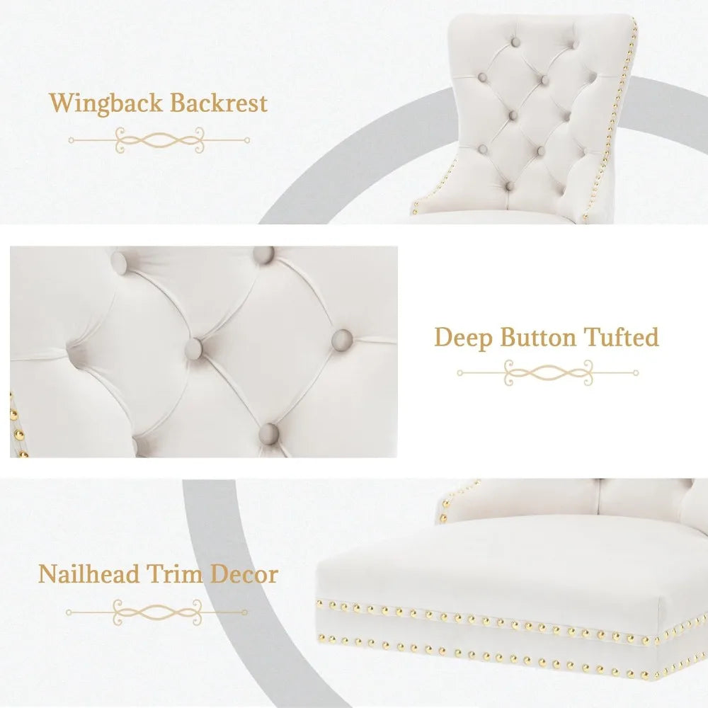 Set of 2 Elegant Armless Chairs