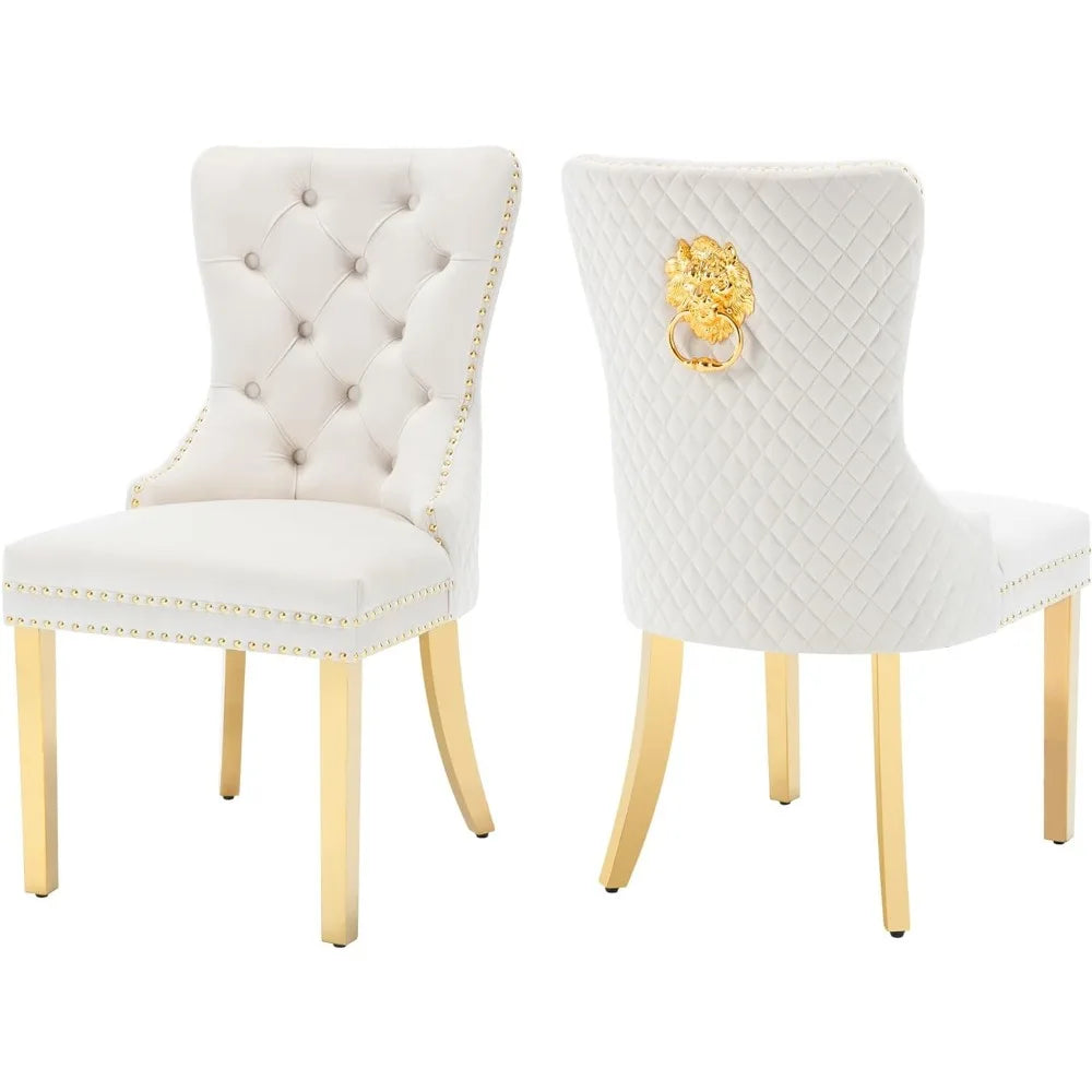 Set of 2 Elegant Armless Chairs