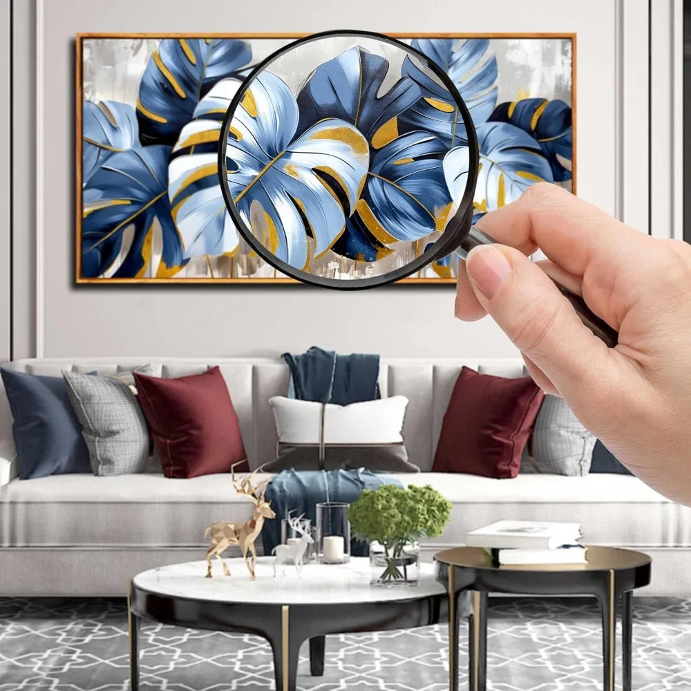 Blue Monstera Wall Art