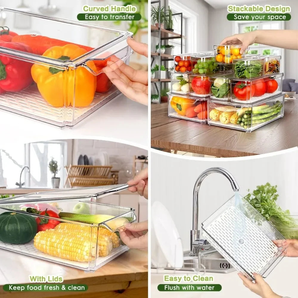 14 Pack Fridge Organizer BPA-Free
