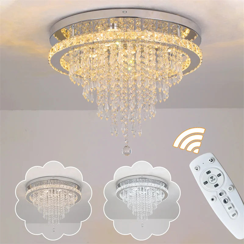 Chandelier Dimmable Led Ceiling Light With Remote