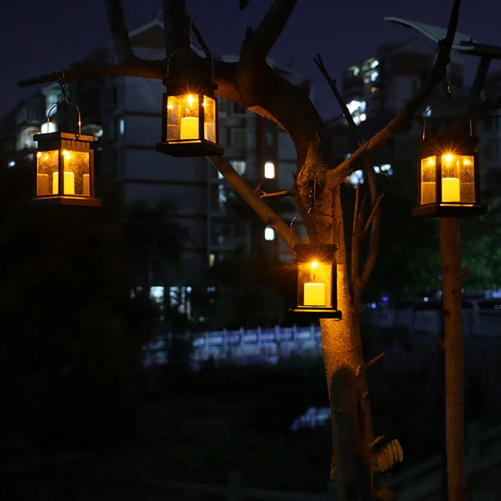 Outdoor Solar Lantern Candle Light