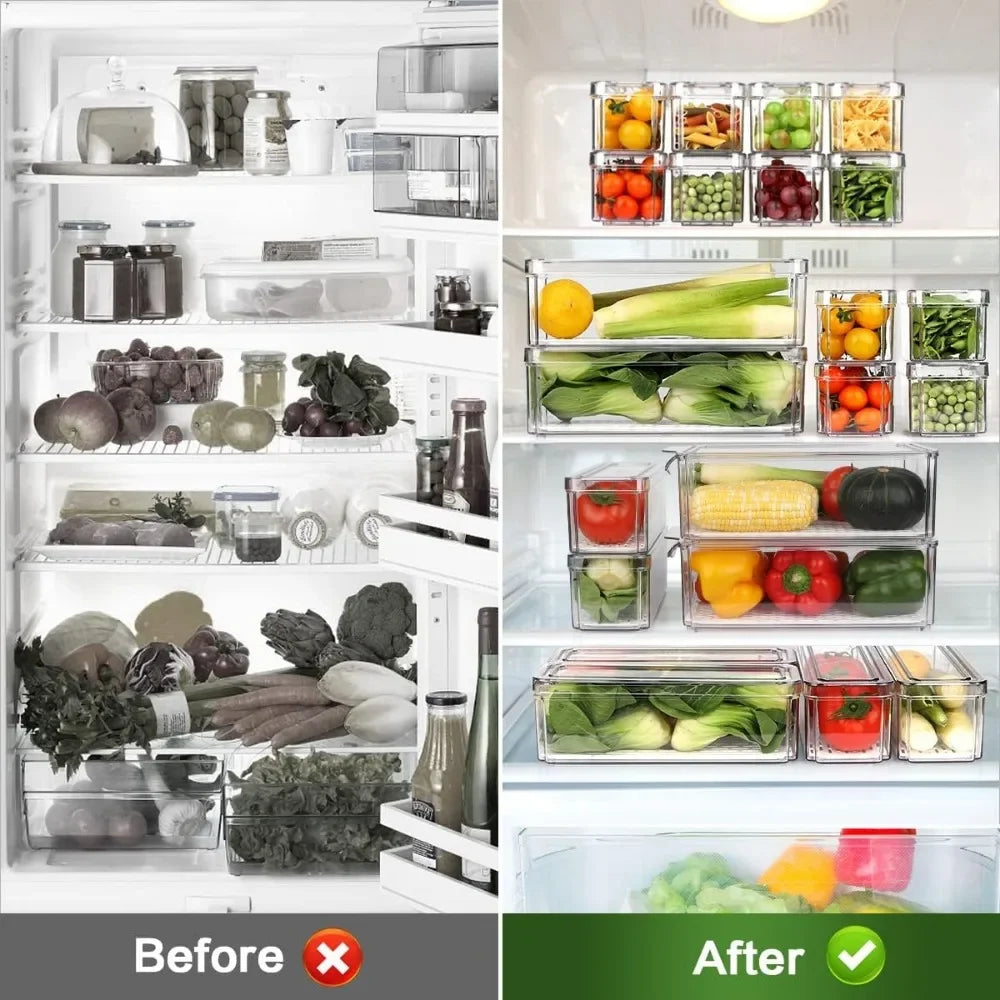 14 Pack Fridge Organizer BPA-Free