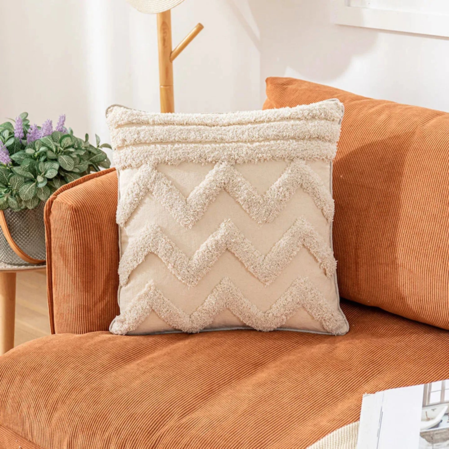 Handmade Beige Pillow Case Cover