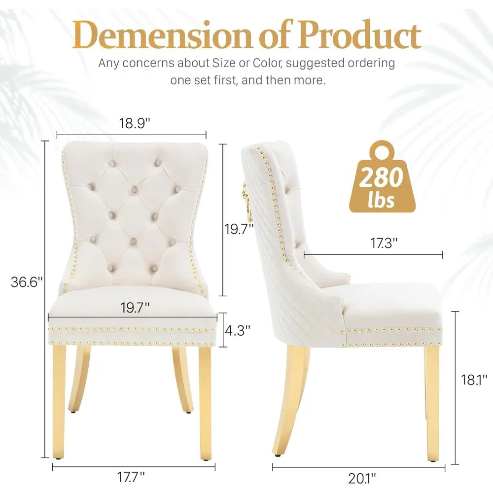 Set of 2 Elegant Armless Chairs