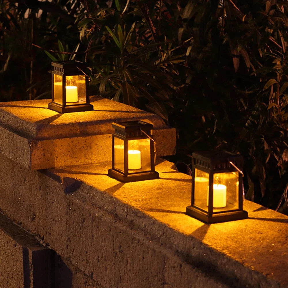 Outdoor Solar Lantern Candle Light