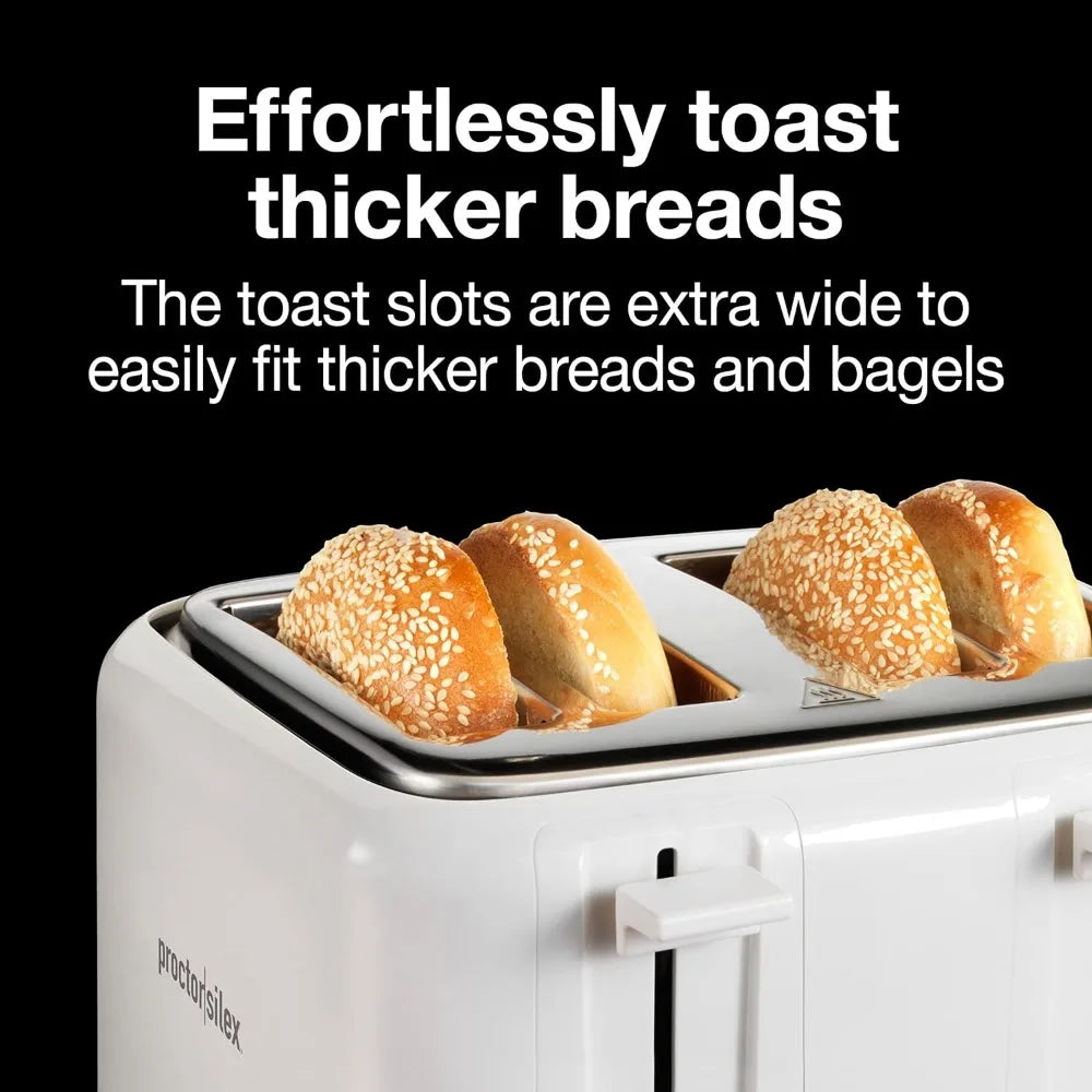 4 Slice Toaster Wide Slots Auto Shut-off