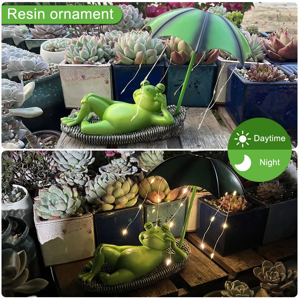 Yard/Patio Cute Frog Solar Decorative Light