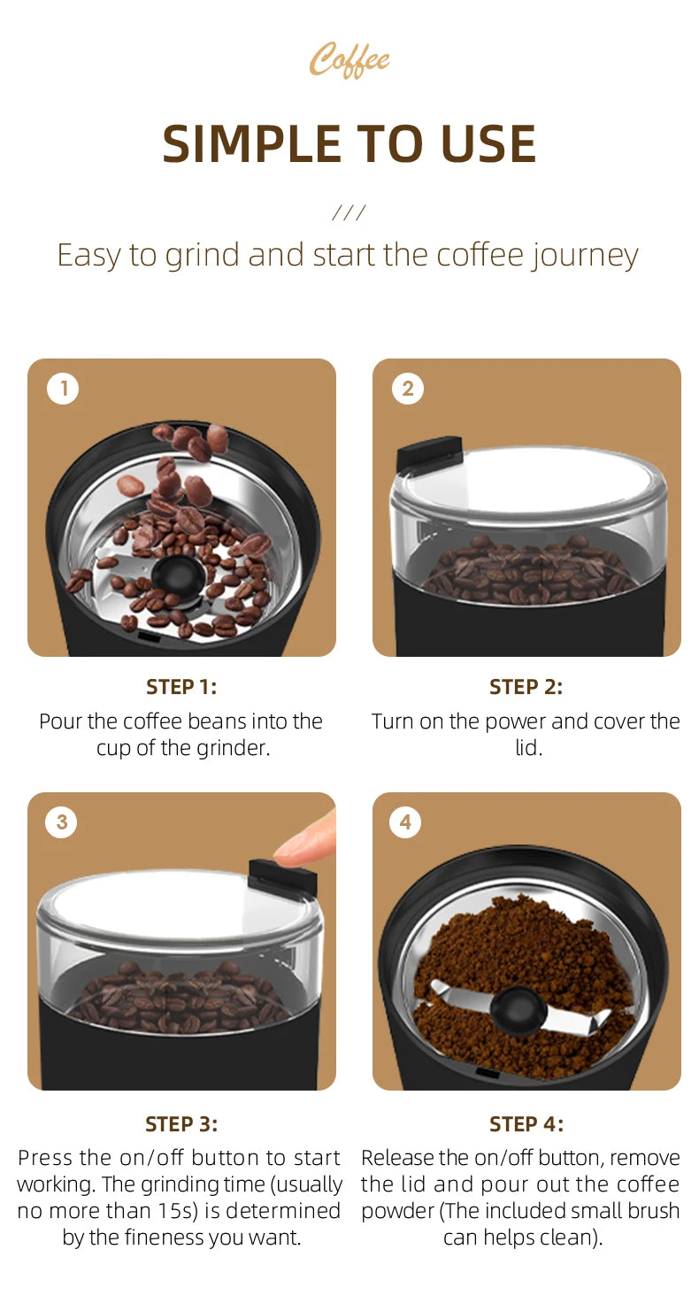 Coffee Bean Grinder Machine 220V/120V