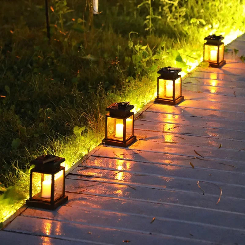 Outdoor Solar Lantern Candle Light