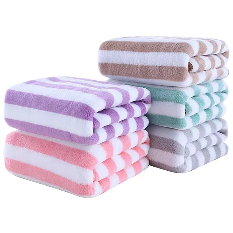 Large Stripe Bath Towels