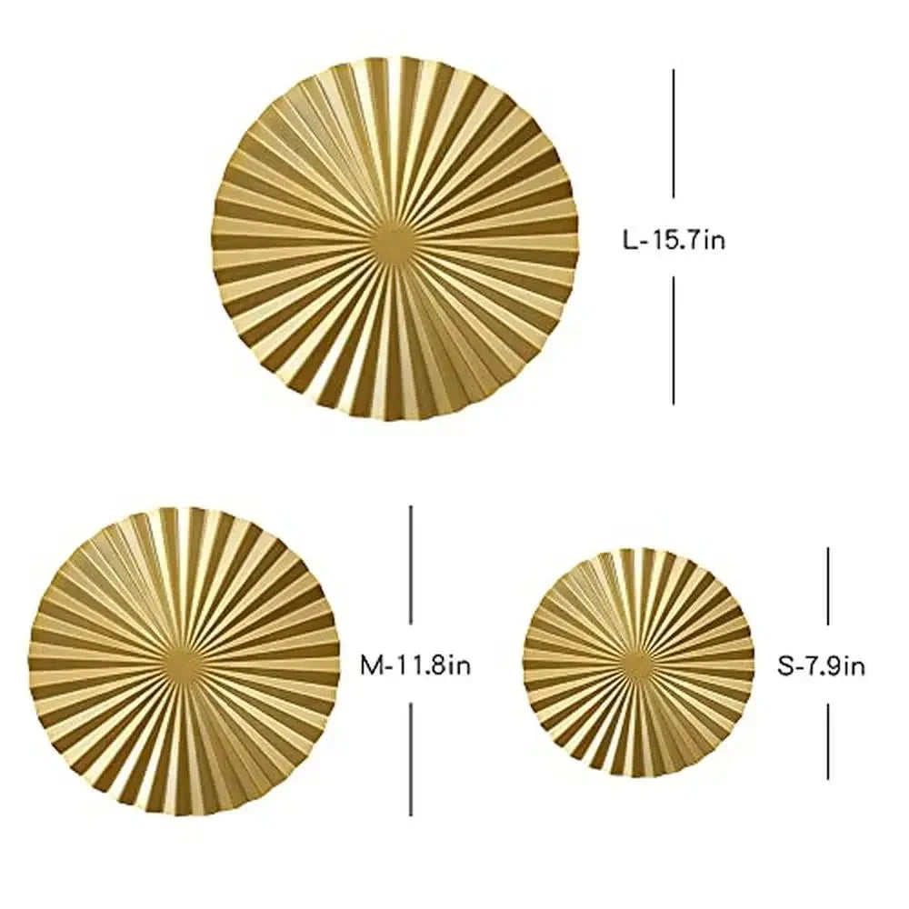 Gold Sunburst Wall Decor Set of 6