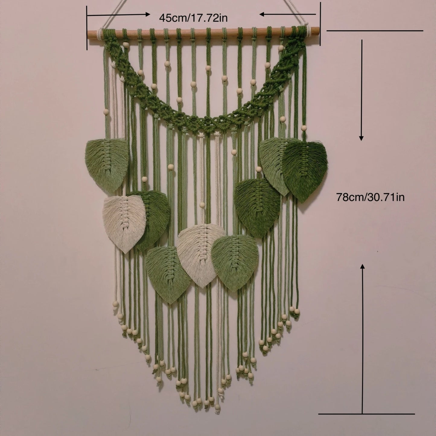 1pc Macrame Leaf Wall Hanging Tapestry
