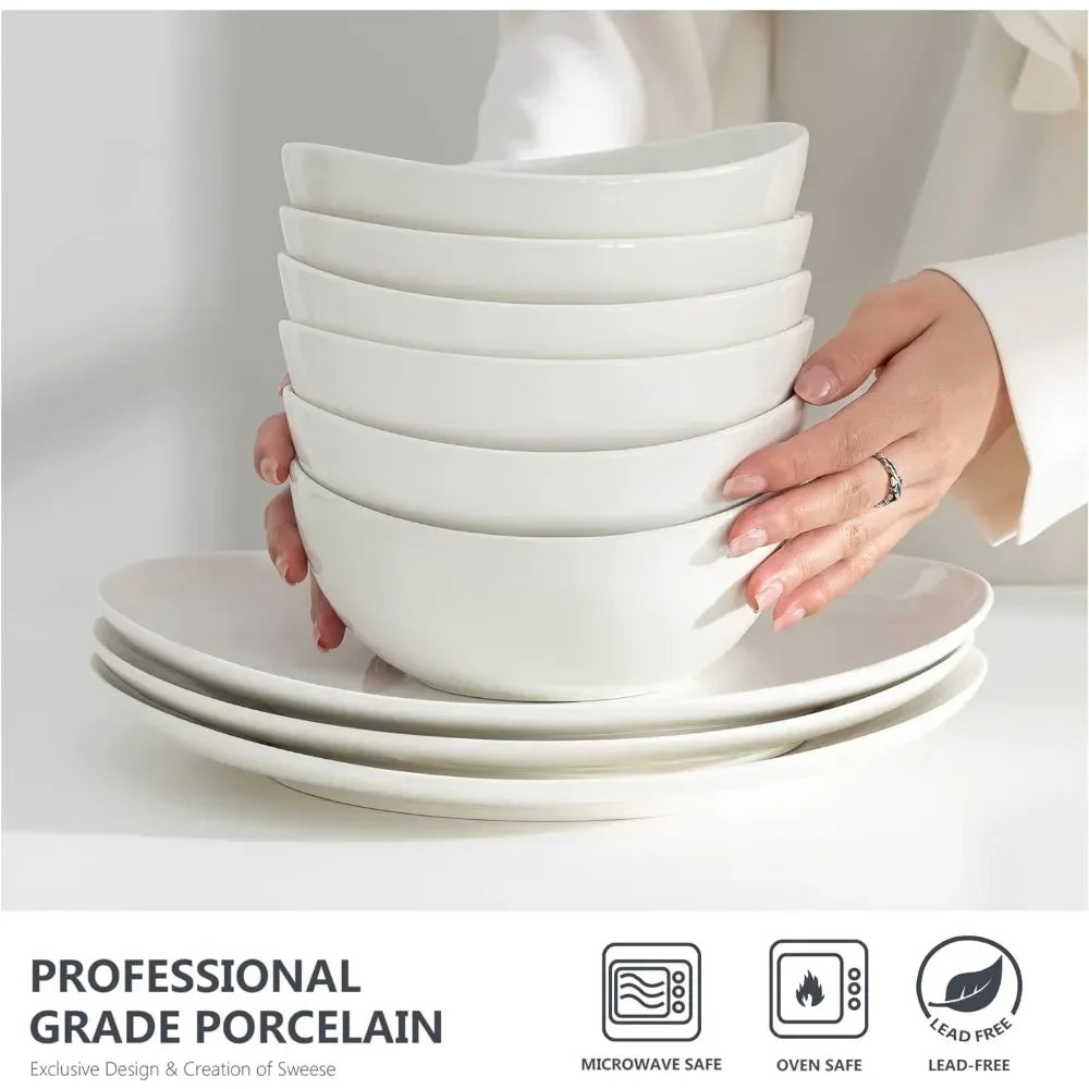 6 pcs Porcelain Bowls for Soup | Cereals | Fruits