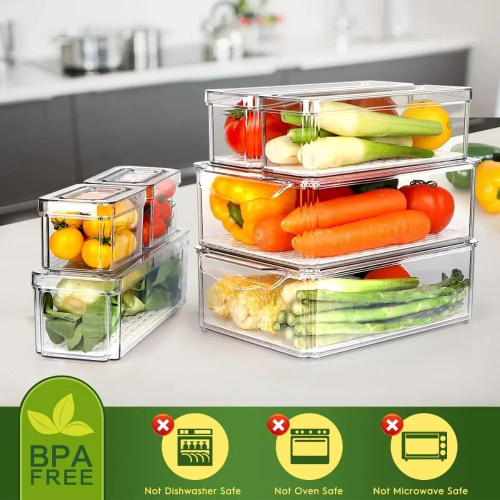 14 Pack Fridge Organizer BPA-Free