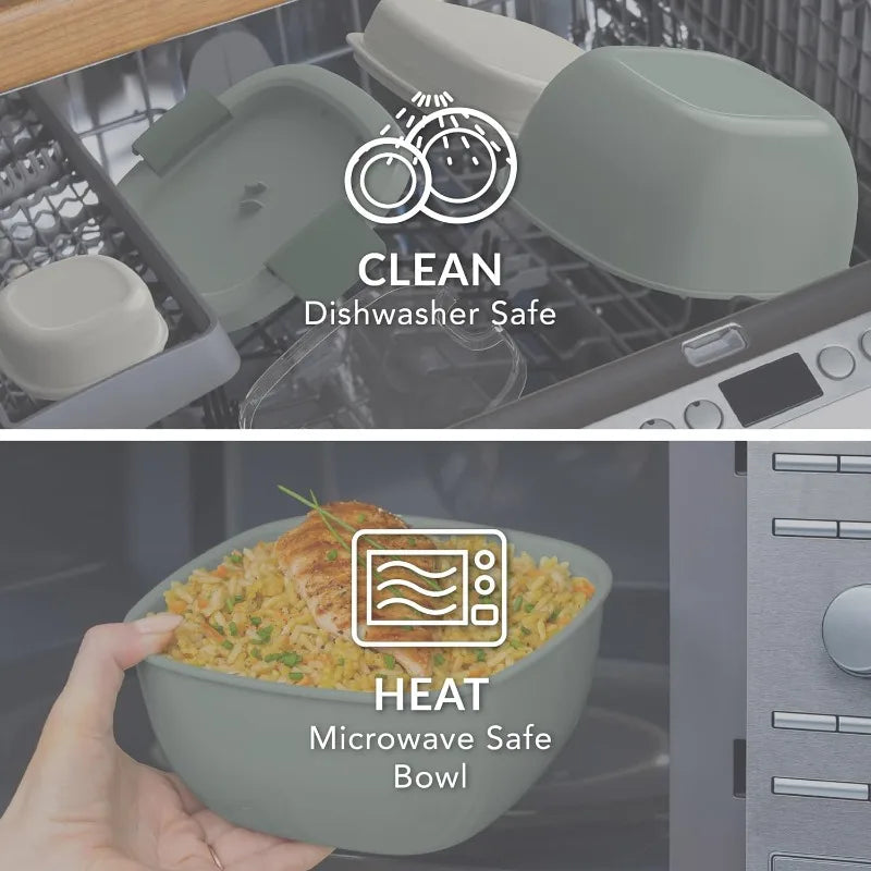 Salad Bowl Leak-Proof Dressing Container