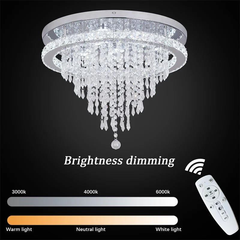 Chandelier Dimmable Led Ceiling Light With Remote