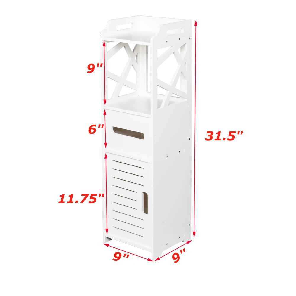 Storage Cabinet Shelf 3-tier Bathroom locker