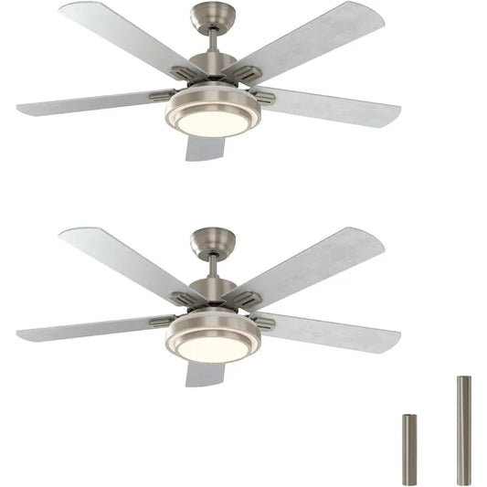 52 Inch Indoor Ceiling Fan with Remote (2 Pack) and Lights