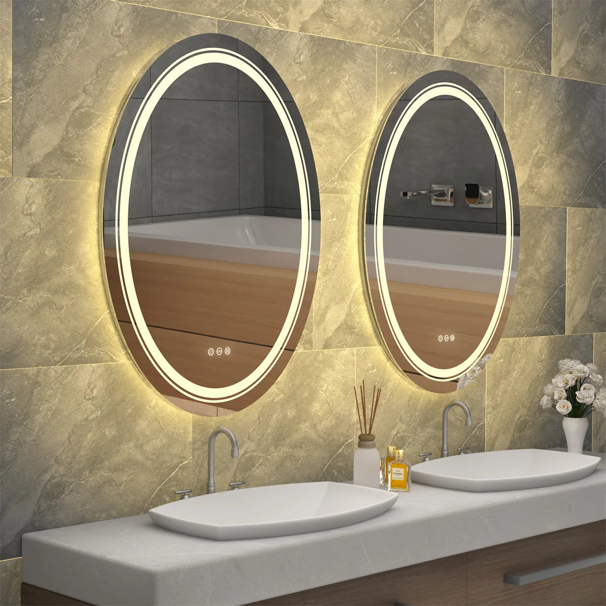 LED Mirror with Dimmable