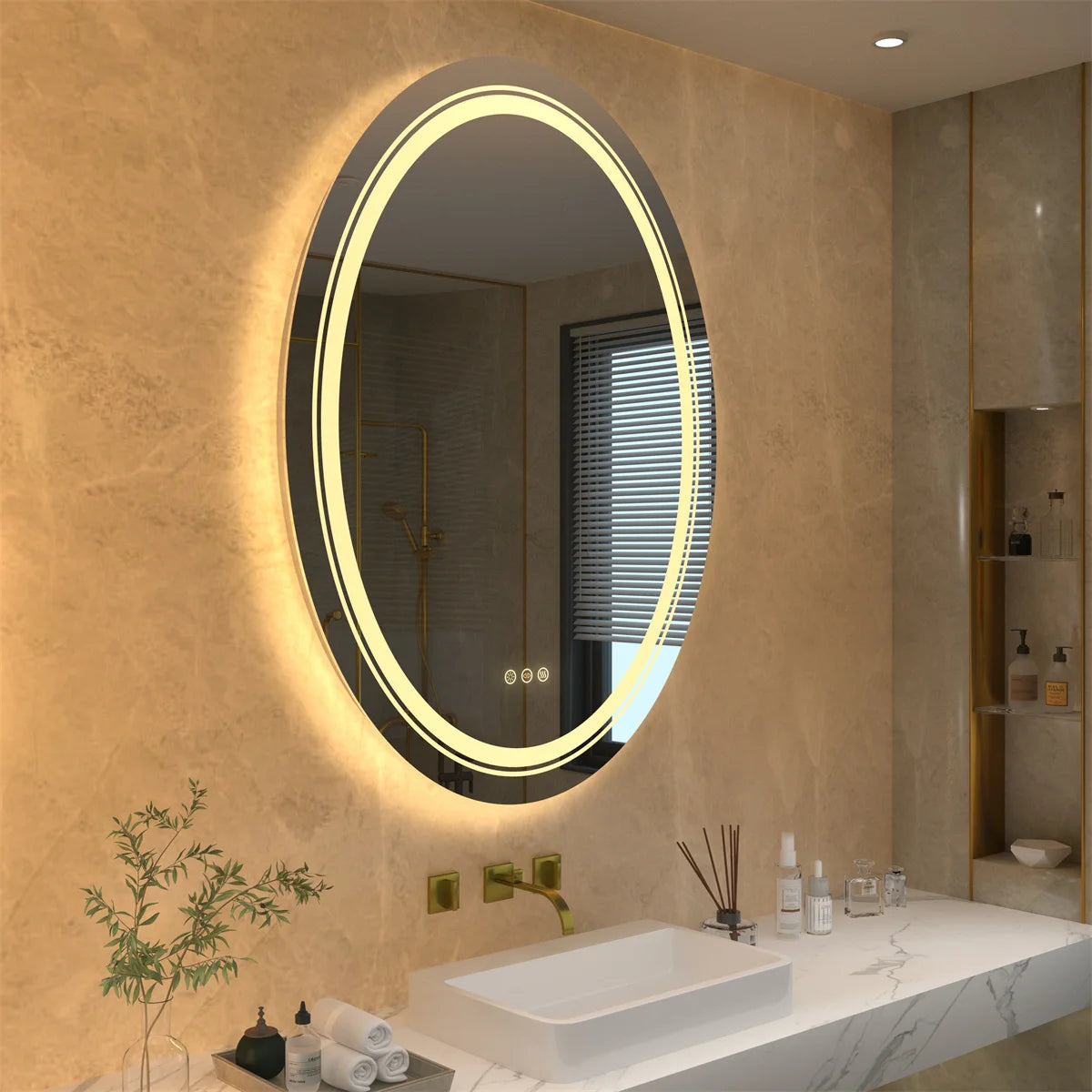 LED Mirror with Dimmable