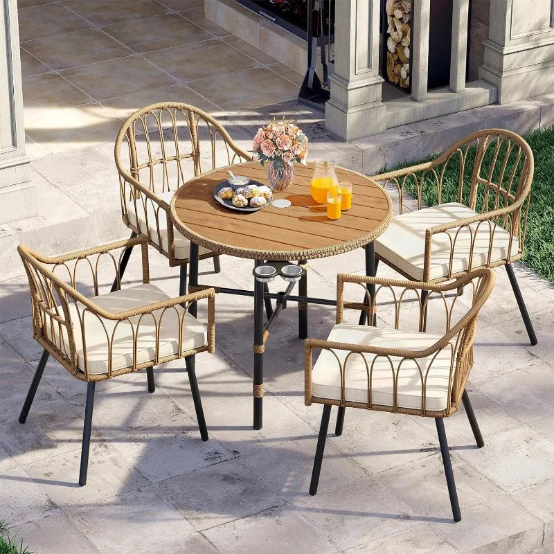 5 Pieces Durable Outdoor  Dining Table Set