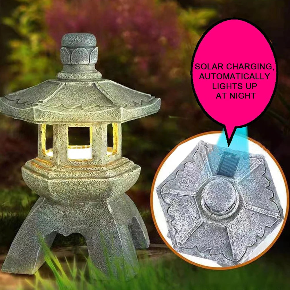 Solar Powered Zen Lighting Decor Resin